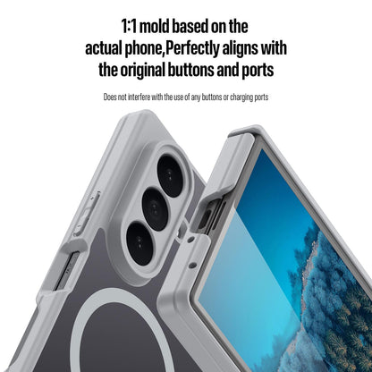 Samsung Z Fold8 Ultra Skin Feel Smoke, Dual Central Axis Magsafe Case with Hinge Protection - Grey