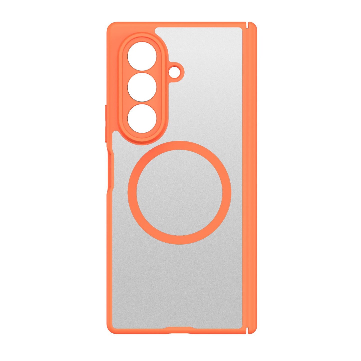 Samsung Z Fold8 Ultra Skin Feel Smoke, Dual Central Axis Magsafe Case with Hinge Protection - Orange