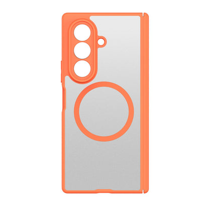 Samsung Z Fold8 Ultra Skin Feel Smoke, Dual Central Axis Magsafe Case with Hinge Protection - Orange