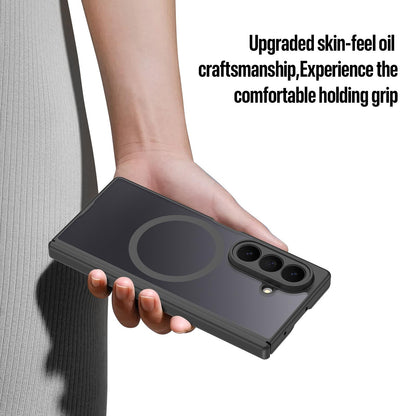 Samsung Z Fold8 Ultra Skin Feel Smoke, Dual Central Axis Magsafe Case with Hinge Protection - Black