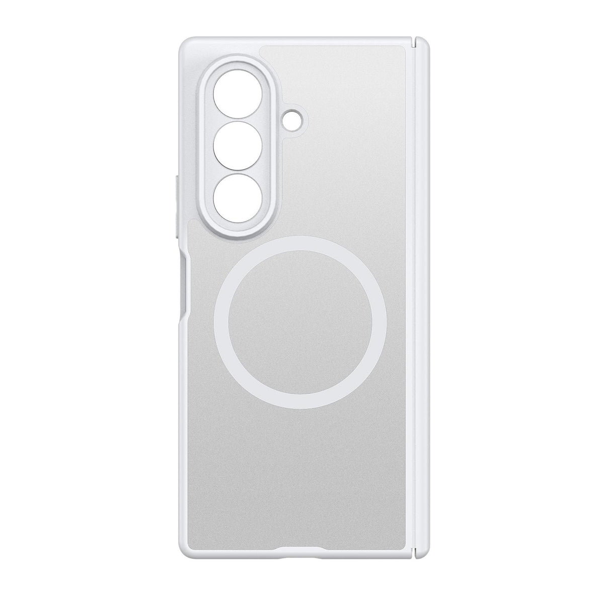 Samsung Z Fold8 Ultra Skin Feel Smoke, Dual Central Axis Magsafe Case with Hinge Protection - White