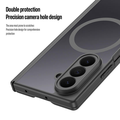 Samsung Z Fold8 Ultra Skin Feel Smoke, Dual Central Axis Magsafe Case with Hinge Protection - Black