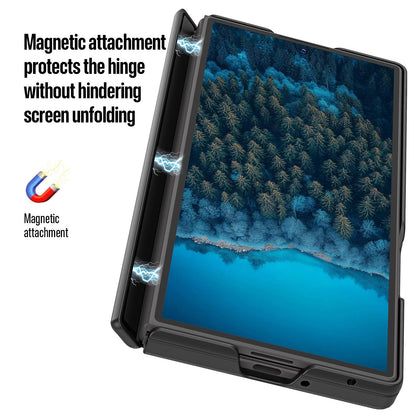 Samsung Z Fold8 Ultra Skin Feel Smoke, Dual Central Axis Magsafe Case with Hinge Protection - Black