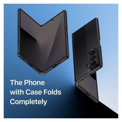 Samsung Fold8 Ultra Shockproof Anti Yellowing Side Black TPU Cover with Hinge Protection & Inbuilt Front Glass