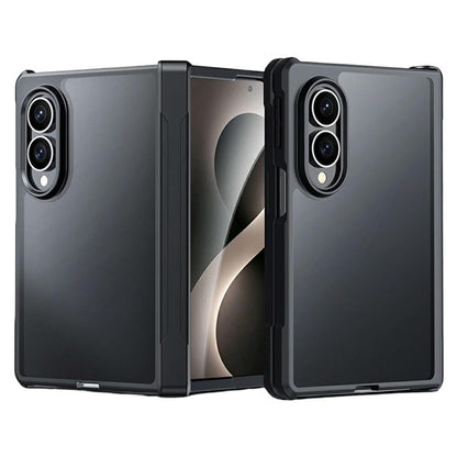 Samsung Z Fold8 XUNDD Beatle Series Anti-Yellowing Side Black Inbuilt Front Glass with Hinge Protection - Transparent