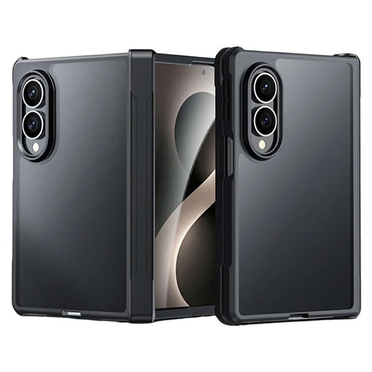 Samsung Z Fold8 XUNDD Beatle Series Anti-Yellowing Side Black Inbuilt Front Glass with Hinge Protection - Transparent