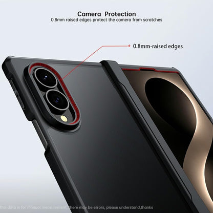 Samsung Z Fold8 XUNDD Beatle Series Anti-Yellowing Side Black Inbuilt Front Glass with Hinge Protection - Transparent