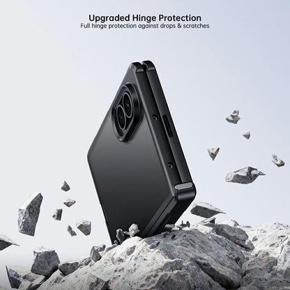 Samsung Z Fold8 XUNDD Beatle Series Anti-Yellowing Side Black Inbuilt Front Glass with Hinge Protection - Transparent
