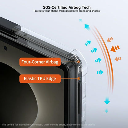 Samsung Z Fold8 XUNDD Beatle Series Anti-Yellowing Side Black Inbuilt Front Glass with Hinge Protection - Transparent
