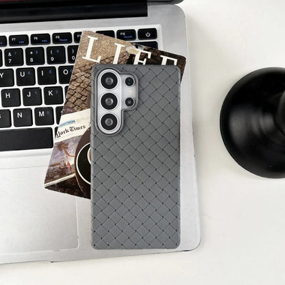 Samsung Galaxy S25 Ultra Weaving Braided Textured Breathable Case - Titanium Grey