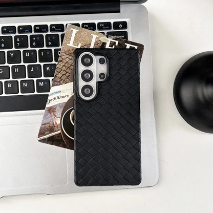 Samsung Galaxy S26 Ultra Weaving Braided Textured Breathable Case - Black