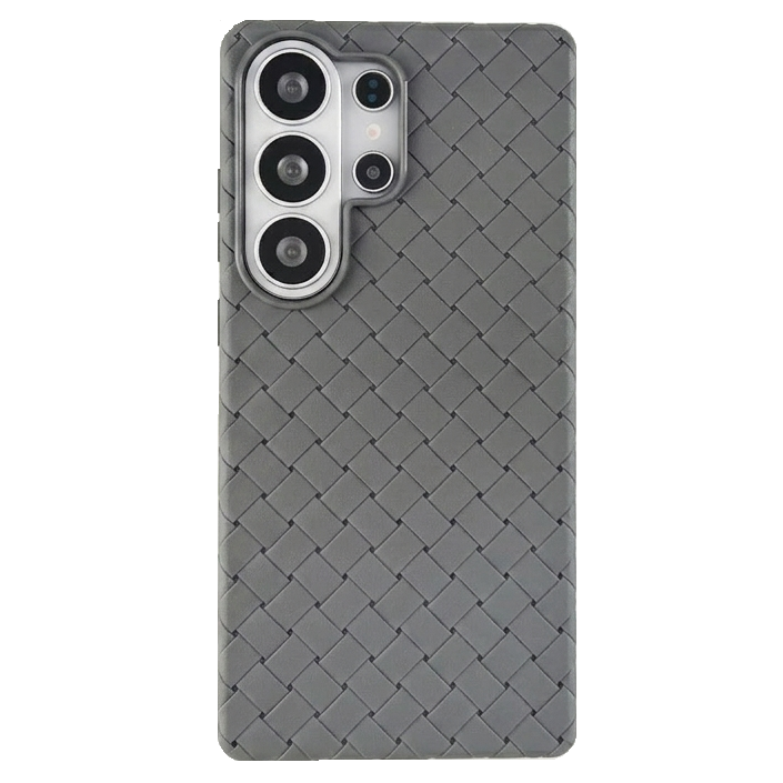 Samsung Galaxy S26 Ultra Weaving Braided Textured Breathable Case - Titanium