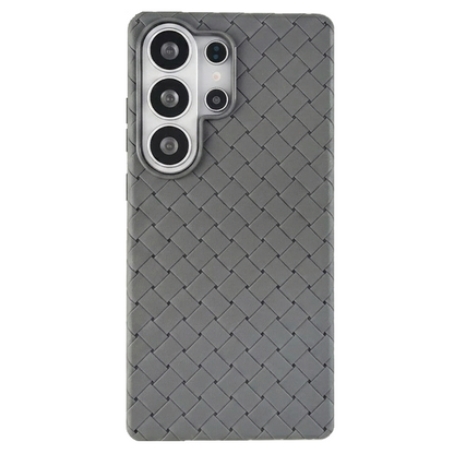 Samsung Galaxy S26 Ultra Weaving Braided Textured Breathable Case - Titanium