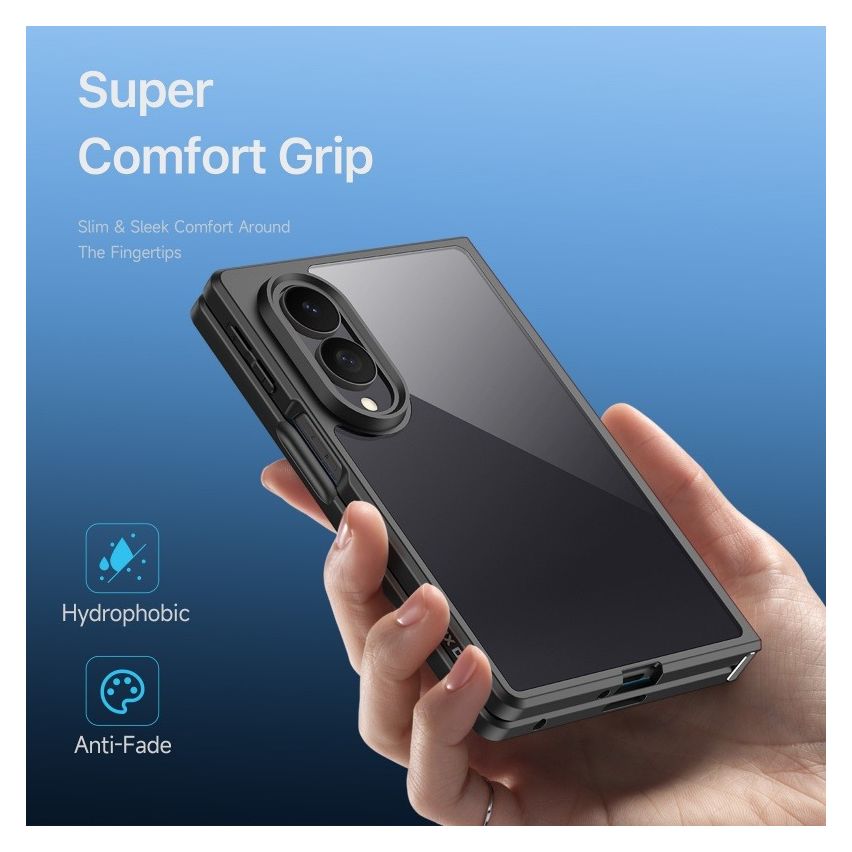 Samsung Z Fold8 Shockproof Case, Anti Yellowing Case with Hinge Protection, Inbuilt Front Glass