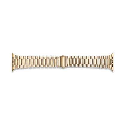 Sports Wrist Strap Stainless Steel Metal Band iWatch Strap for (42-44-45-46-49 MM) - Rose Gold