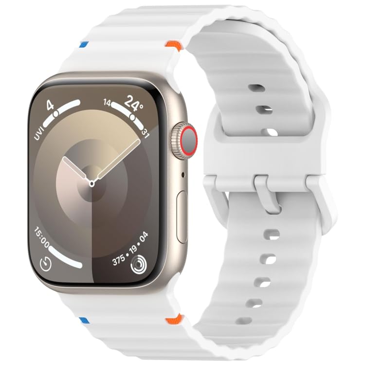 Sport Straps Silicone Waterproof Wristband iWatch Band for (42-44-45-46-49 MM) - White
