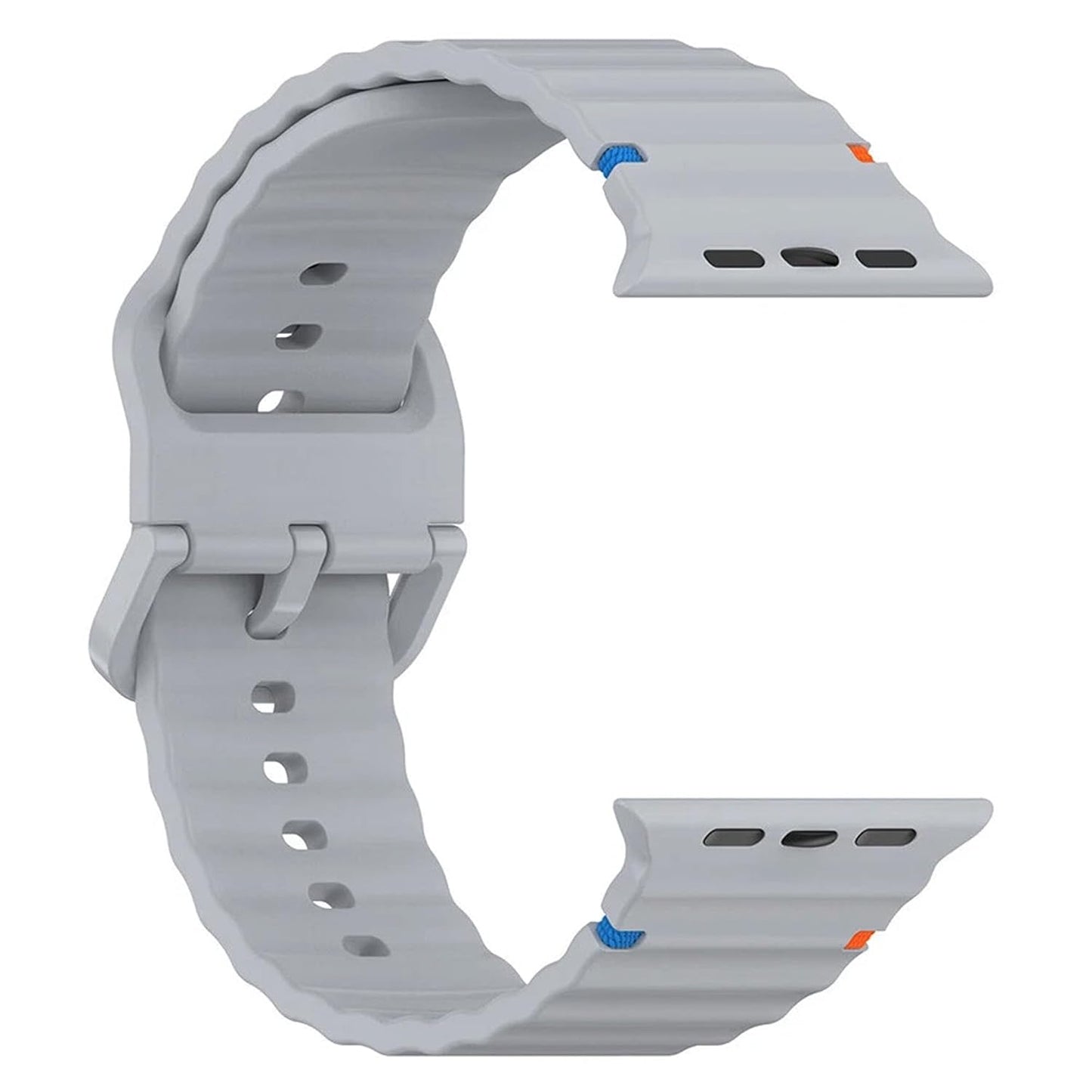 Sport Straps Silicone Waterproof Wristband iWatch Band for (42-44-45-46-49 MM) - Grey
