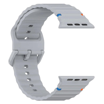 Sport Straps Silicone Waterproof Wristband iWatch Band for (42-44-45-46-49 MM) - Grey