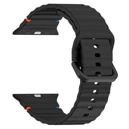 Sport Straps Silicone Waterproof Wristband iWatch Band for (42-44-45-46-49 MM) - Black