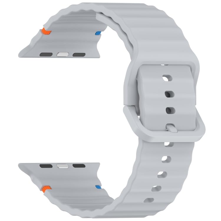 Sport Straps Silicone Waterproof Wristband iWatch Band for (42-44-45-46-49 MM) - Grey