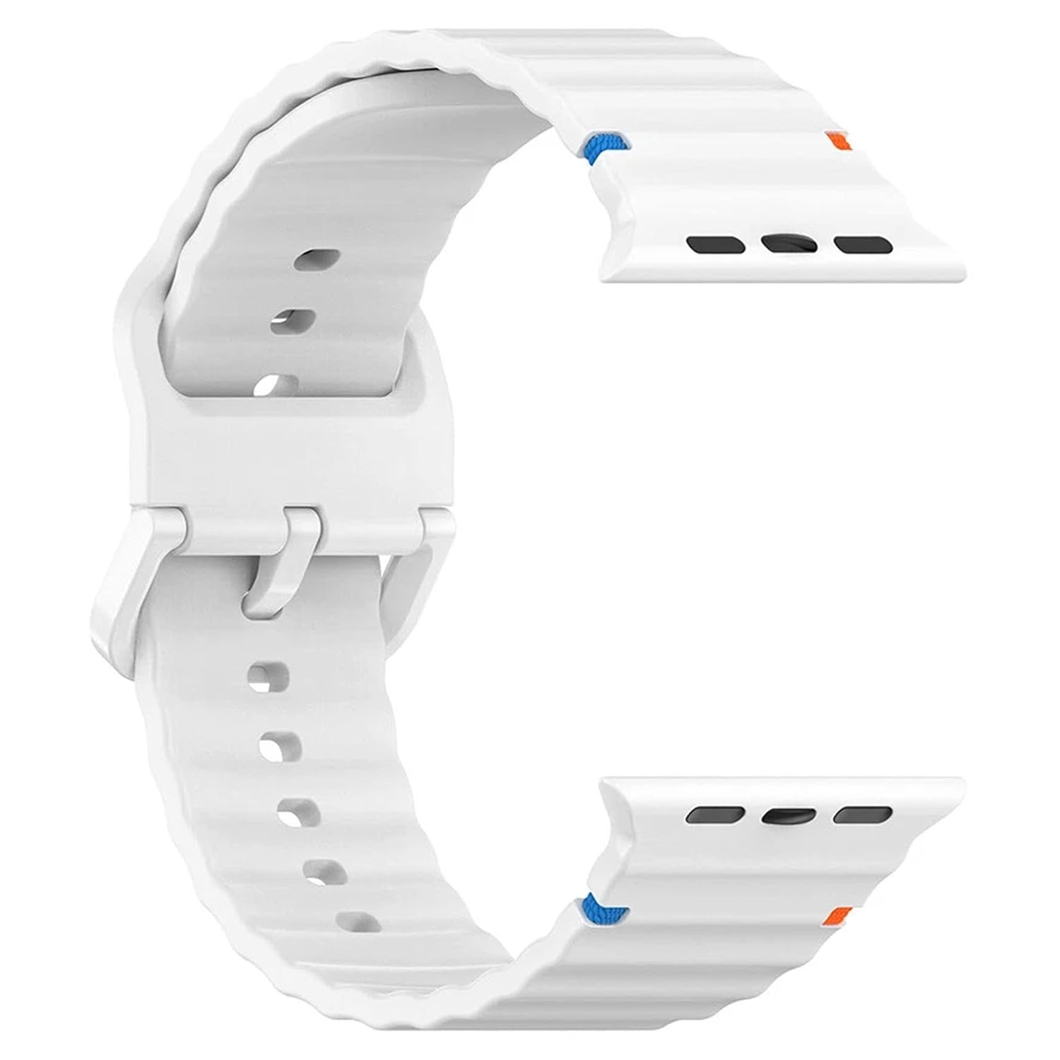 Sport Straps Silicone Waterproof Wristband iWatch Band for (42-44-45-46-49 MM) - White