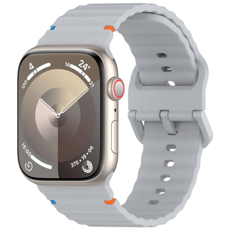 Sport Straps Silicone Waterproof Wristband iWatch Band for (42-44-45-46-49 MM) - Grey