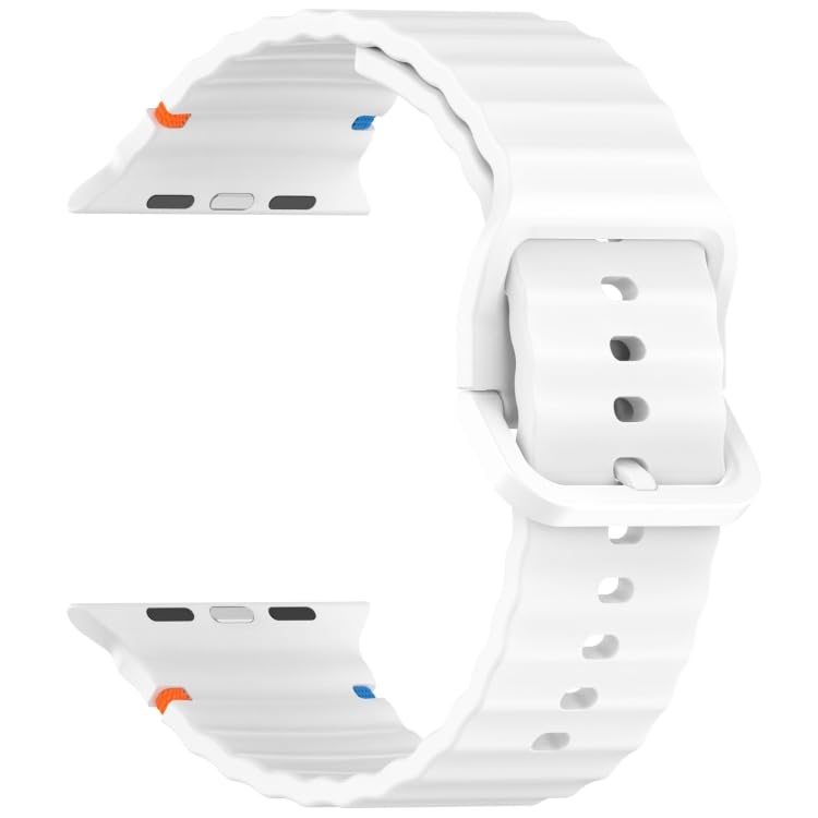 Sport Straps Silicone Waterproof Wristband iWatch Band for (42-44-45-46-49 MM) - White