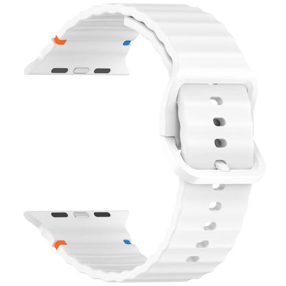 Sport Straps Silicone Waterproof Wristband iWatch Band for (42-44-45-46-49 MM) - White