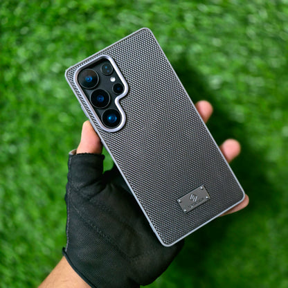 Samsung Galaxy S25 Ultra Shockproof Dotted Pattern Slim & Lightweight Back Cover - Grey