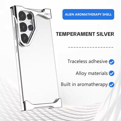 Samsung Galaxy S25 Ultra Metal Bumper Cover, Aluminum Frameless Minimalist Design Heat Dissipation Bumper Case - Silver