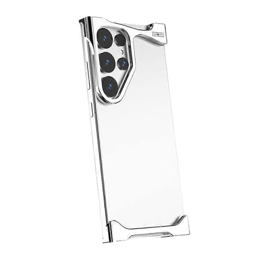 Samsung Galaxy S25 Ultra Metal Bumper Cover, Aluminum Frameless Minimalist Design Heat Dissipation Bumper Case - Silver