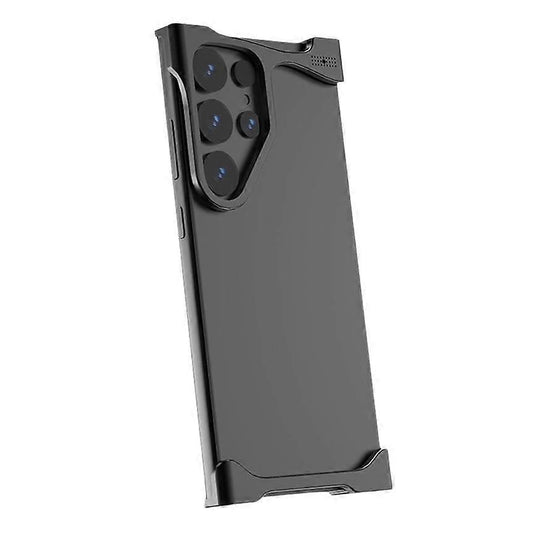 Samsung Galaxy S25 Ultra Metal Bumper Cover, Aluminum Frameless Minimalist Design Heat Dissipation Bumper Case - Black