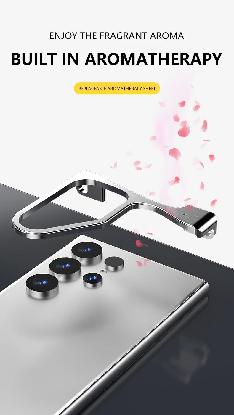 Samsung Galaxy S25 Ultra Metal Bumper Cover, Aluminum Frameless Minimalist Design Heat Dissipation Bumper Case - Silver