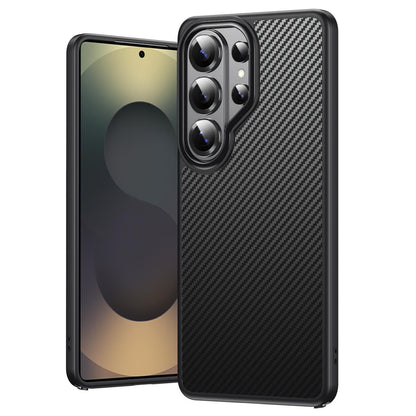 Samsung Galaxy S26 Ultra Carbon Cover, Slim Fit Carbon Fiber Texture Side Soft with Magsafe - Black