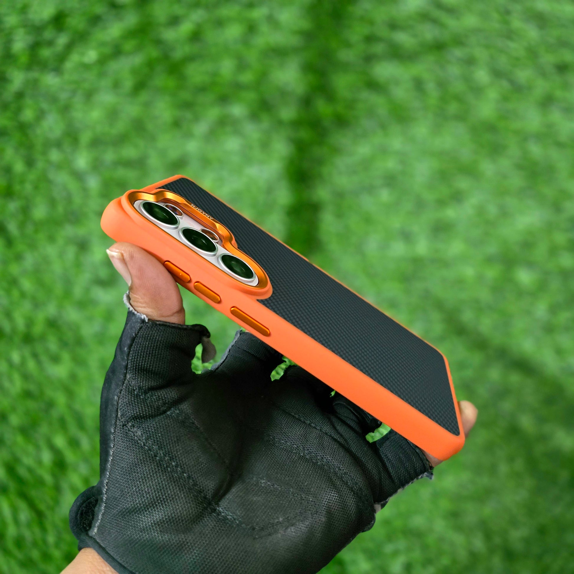 Samsung Galaxy S26 Ultra Carbon Cover, Slim Fit Carbon Fiber Texture Side Soft with Magsafe - Orange