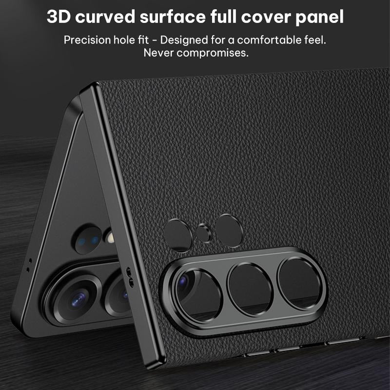 Samsung Galaxy S26 Ultra Leather Case, GKK Skin-feeling Leather Curved - Black