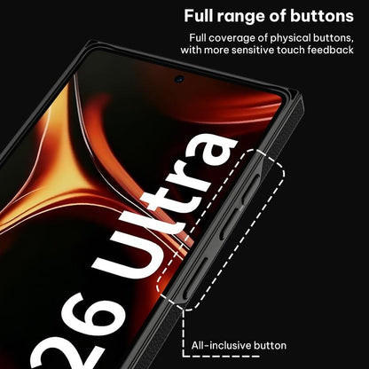 Samsung Galaxy S26 Ultra Leather Case, GKK Skin-feeling Leather Curved - Black