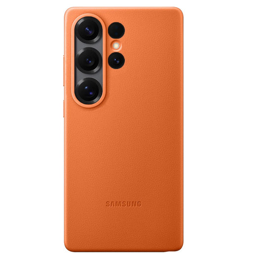 Samsung Galaxy S26 Ultra Leather Case, Kindsuit Leather Back Cover - Orange