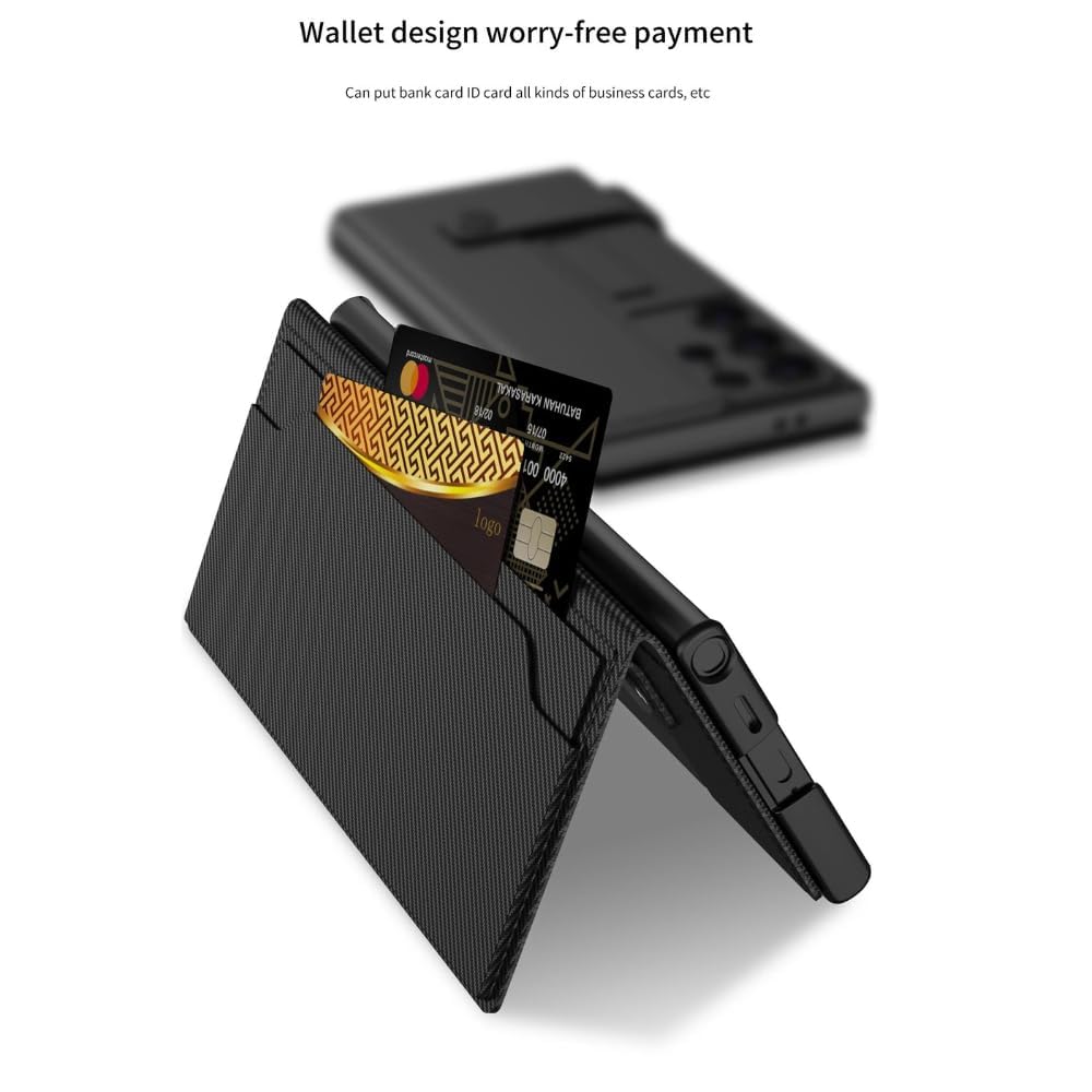 Samsung Galaxy S26 Ultra Leather Flip Cover, Wallet Case with Kickstand, Magnetic Flip Case with Card Slot