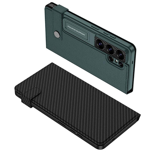 Samsung Galaxy S26 Ultra Leather Flip Cover, Wallet Case with Kickstand, Magnetic Flip Case with Card Slot