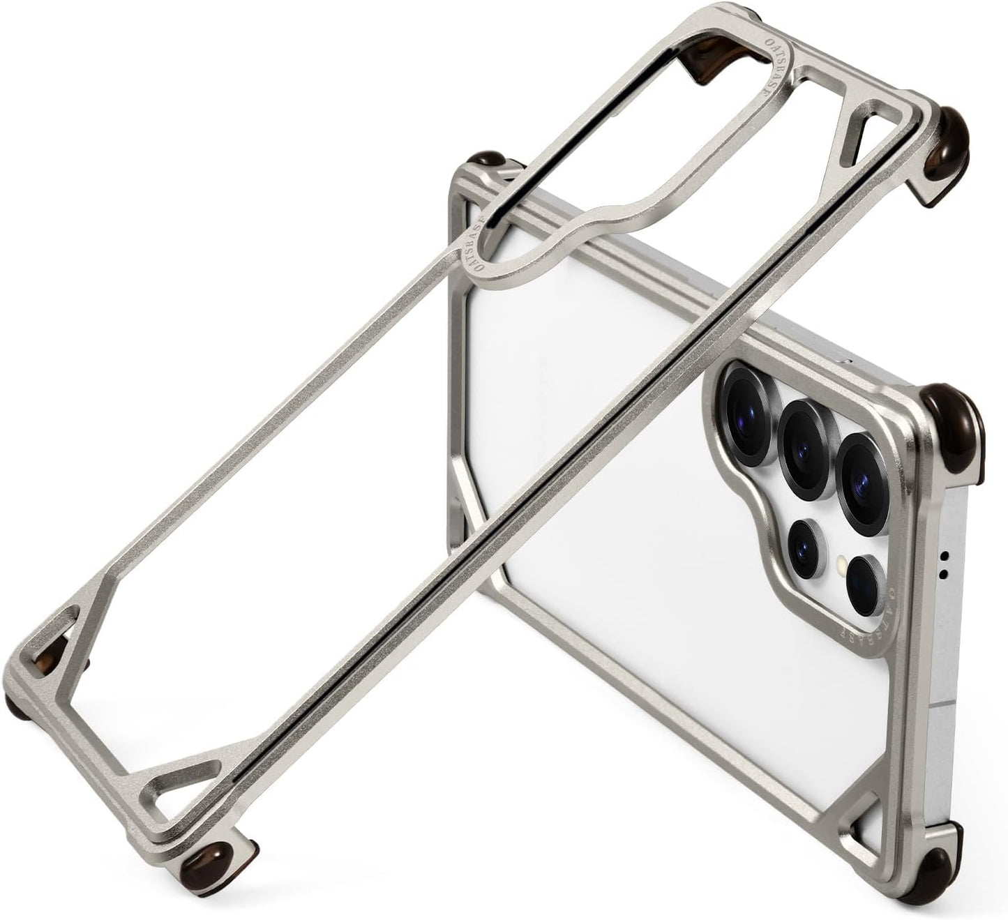 Samsung Galaxy S26 Ultra Metal Bumper Case, Aluminum Frame Shock Protection Case - Titanium