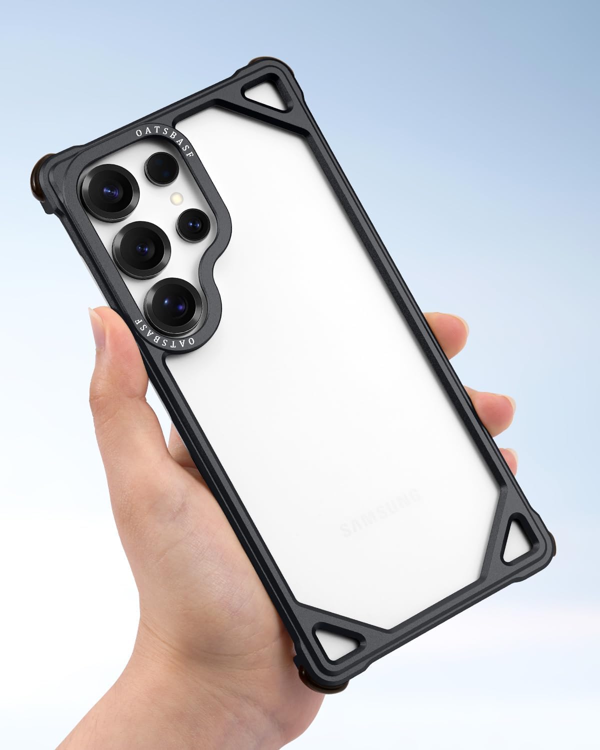 Samsung Galaxy S26 Ultra Metal Bumper Case, Aluminum Frame Shock Protection Case - Black