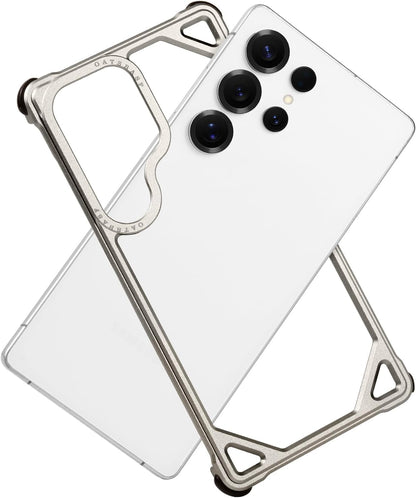 Samsung Galaxy S26 Ultra Metal Bumper Case, Aluminum Frame Shock Protection Case - Titanium