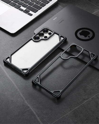 Samsung Galaxy S26 Ultra Metal Bumper Case, Aluminum Frame Shock Protection Case - Black