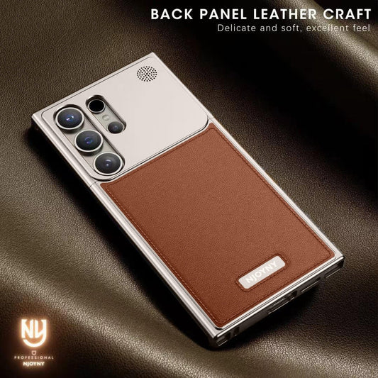 Samsung Galaxy S26 Ultra Metal Bumper Cover, Aero Flex Aluminum Frameless with Magsafe Case - Brown