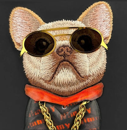 Samsung Galaxy S26 Ultra Nimmy Case, Swag Dog 3D Embroidery Swag Dog Real Chain Case - Black