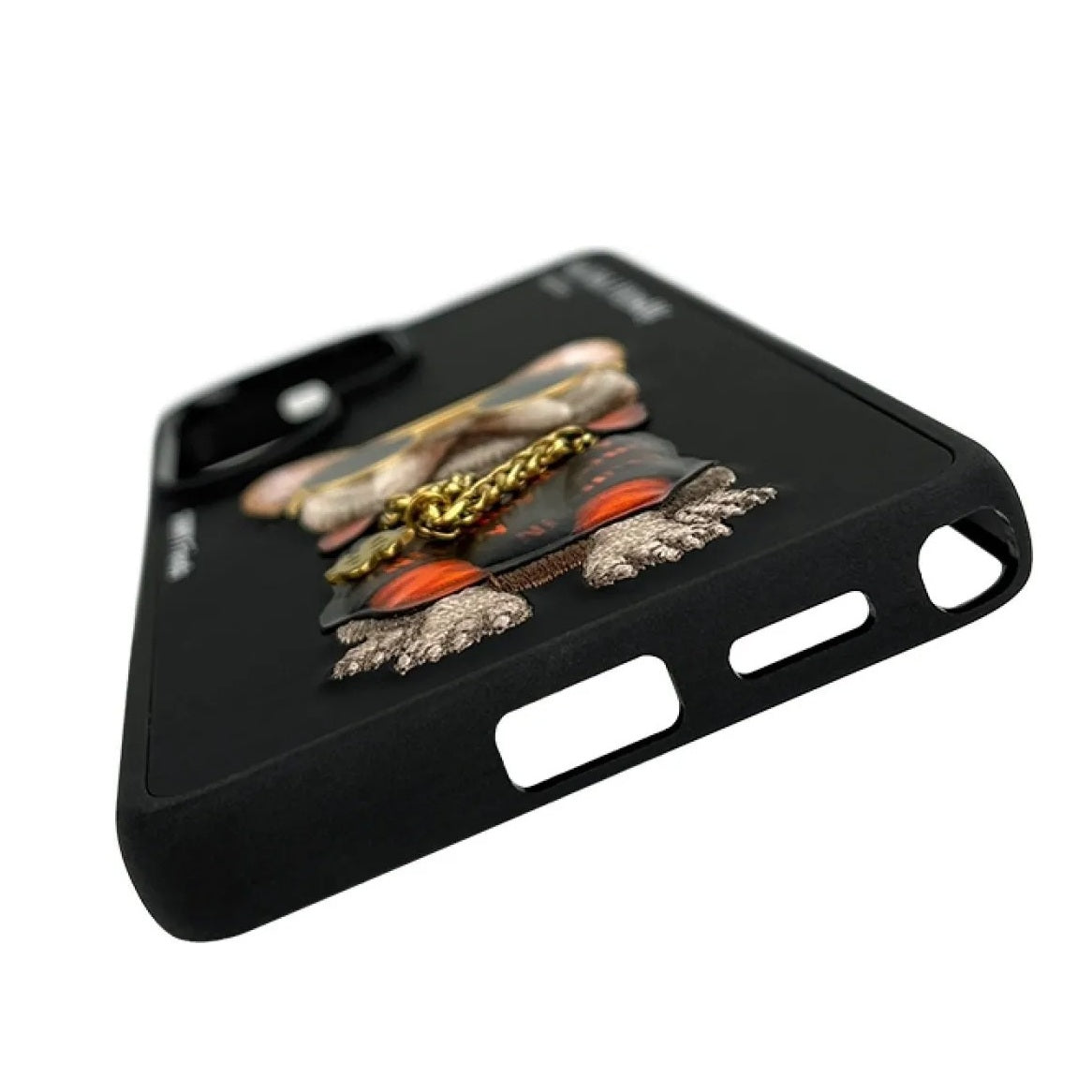 Samsung Galaxy S26 Ultra Nimmy Case, Swag Dog 3D Embroidery Swag Dog Real Chain Case - Black