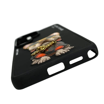 Samsung Galaxy S26 Ultra Nimmy Case, Swag Dog 3D Embroidery Swag Dog Real Chain Case - Black