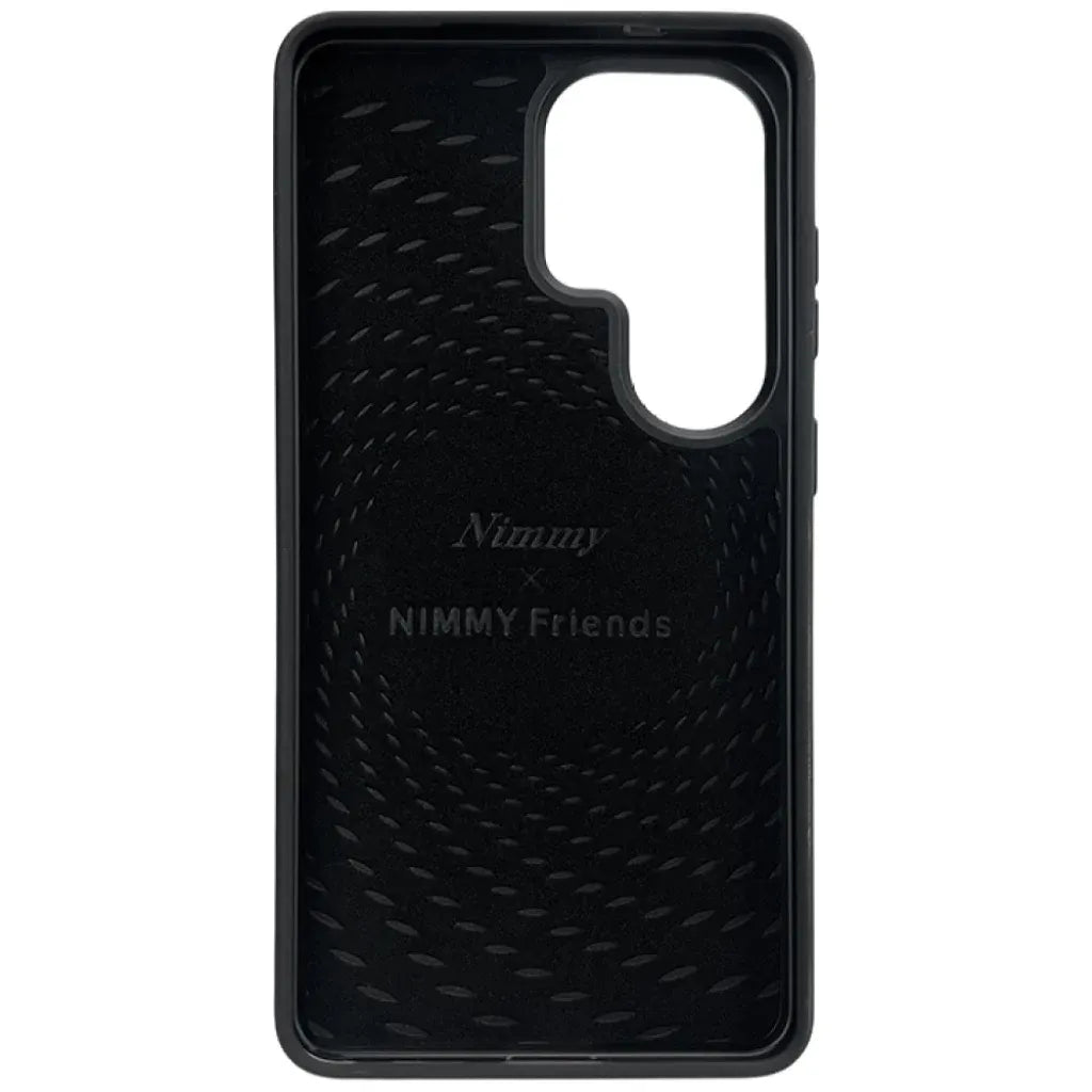 Samsung Galaxy S26 Ultra Nimmy Case, Cute Cat 3D Embroidery Cute Cat Silicon Case - Black