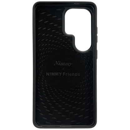Samsung Galaxy S26 Ultra Nimmy Case, Cute Cat 3D Embroidery Cute Cat Silicon Case - Black